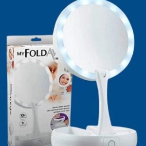 ESPELHO DOBRAVEL COM GRAU E LED